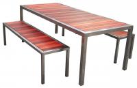 Inlet Bench Table and Seat Setting Slats Crossways