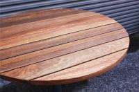 Round Timber Slat Top